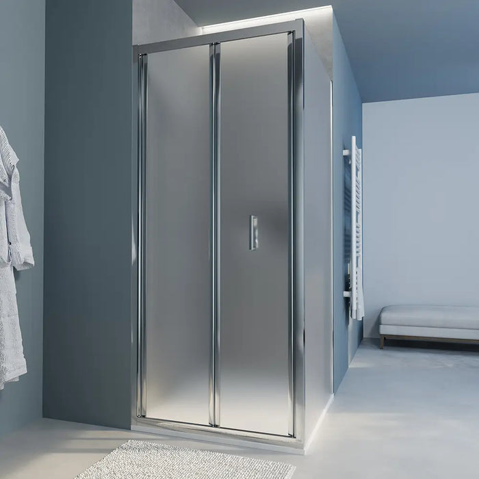 Box doccia 70x70 cm angolare apertura a libro vetro 6mm opaco | Capri