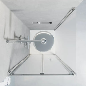 Box doccia 90x90 cm angolare apertura a libro vetro 6mm opaco | Capri