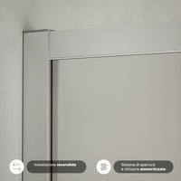 Box doccia  70x90 cm scorrevole vetro 6mm opaco con trattamento anticalcare h195cm scorrevole | Aruba