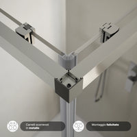 Box doccia  70x90 cm scorrevole vetro 6mm trasparente con trattamento anticalcare h195cm scorrevole | Aruba