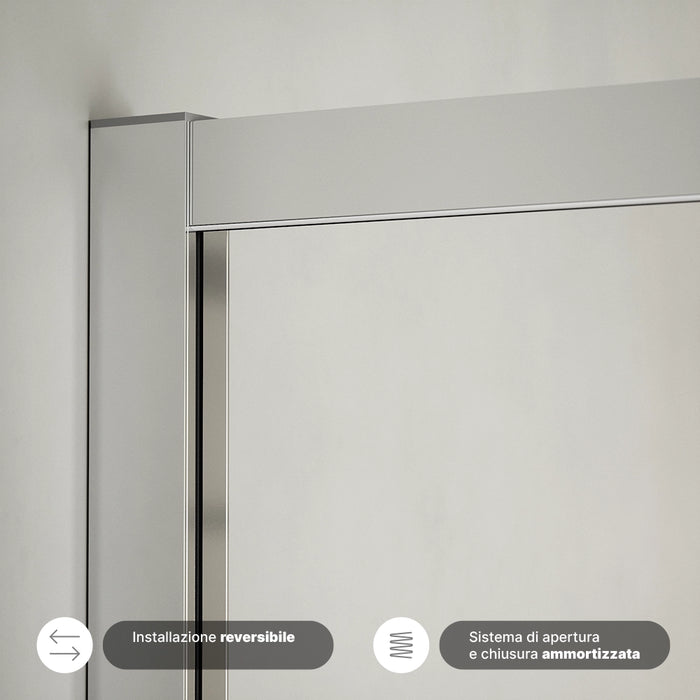 Box doccia  70x100 cm scorrevole vetro 6mm trasparente con trattamento anticalcare h195cm scorrevole | Aruba