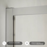 Box doccia  70x70 cm scorrevole vetro 6mm trasparente con trattamento anticalcare h195cm scorrevole | Aruba