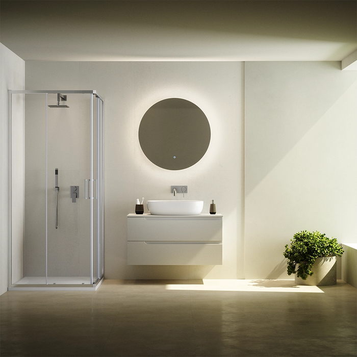 Box doccia  70x70 cm scorrevole vetro 6mm trasparente con trattamento anticalcare h195cm scorrevole | Aruba