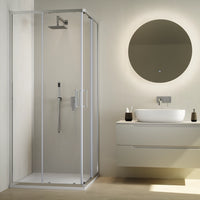 Box doccia  80x80 cm scorrevole vetro 6mm trasparente con trattamento anticalcare h195cm scorrevole | Aruba