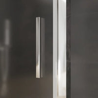 Box doccia slim 70x75cm con porta a battente e parete fissa profili cromati e vetro 6mm opaco h190| Portofino