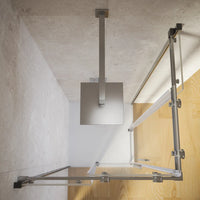 Box doccia angolare 100x120cm due ante scorrevoli  vetro 8mm trasparente profili cromati h195 | Creta