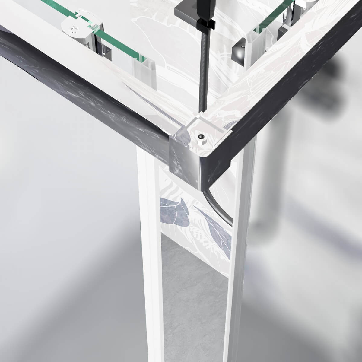 Box Doccia H195 Satinato 6mm Doppia Porta Scorrevole - 75x100
