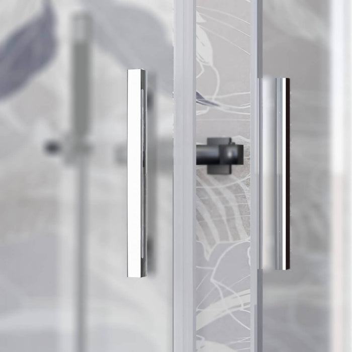 Box Doccia H195 Satinato 6mm Doppia Porta Scorrevole - 75x100