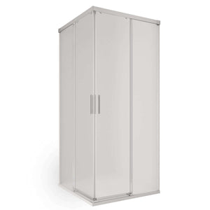 Box Doccia H195 Satinato 6mm Doppia Porta Scorrevole - 70x90