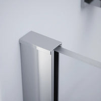 Box doccia 80x80cm doppio battente con cerniere profili cromati e vetro da 8mm trasparente h195 | Fiji