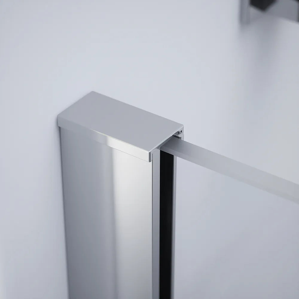 Box doccia 80x110cm doppio battente con cerniere profili cromati e vetro da 8mm trasparente h195 | Fiji