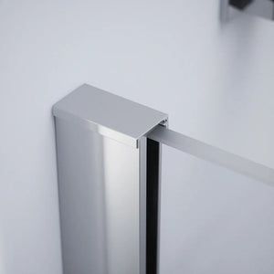 Box doccia 120x110cm doppio battente con cerniere profili cromati e vetro da 8mm trasparente h195 | Fiji