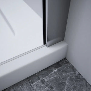 Box doccia 80x110cm doppio battente con cerniere profili cromati e vetro da 8mm trasparente h195 | Fiji