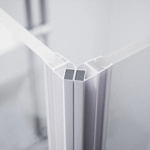 Box doccia 120x80cm doppio battente con cerniere profili cromati e vetro da 8mm trasparente h195 | Fiji