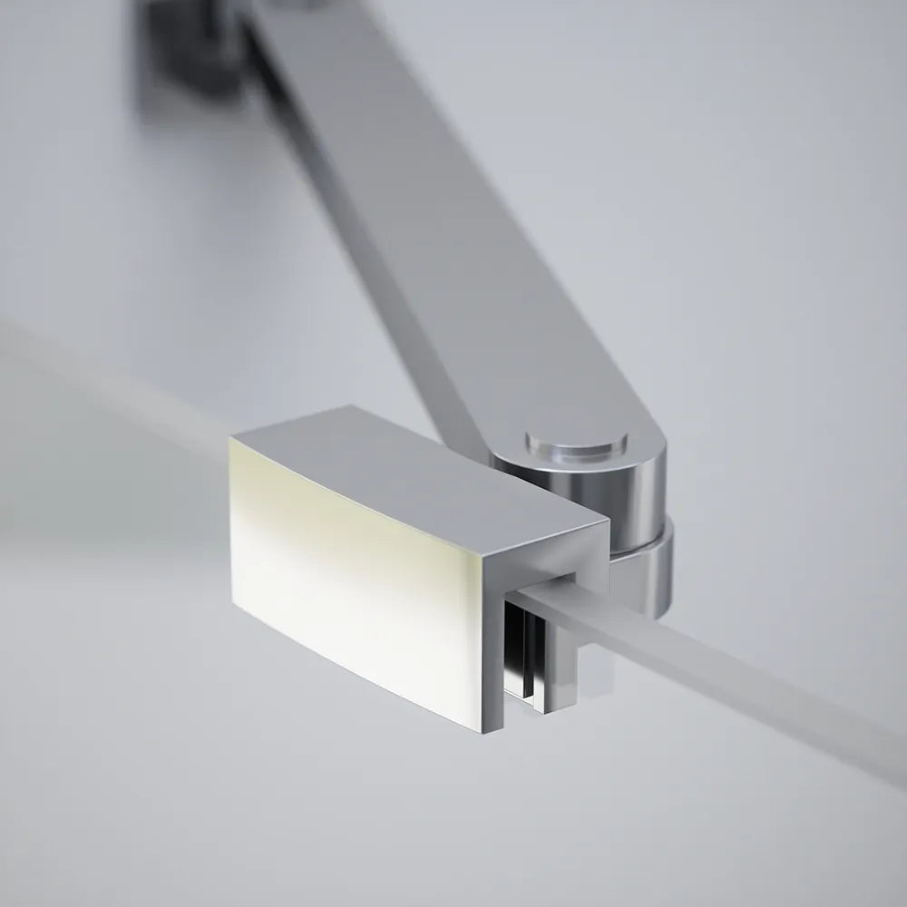 Box doccia 110x110cm doppio battente con cerniere profili cromati e vetro da 8mm trasparente h195 | Fiji