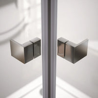 Box doccia angolare 70x70cm doppio battente profili cromati e vetro da 8mm trasparente h195 | Fiji