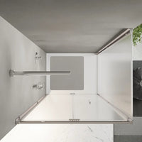 Box doccia slim 70x100cm con apertura a libro e parete fissa profili cromati e vetro 6mm opaco h190| Portofino