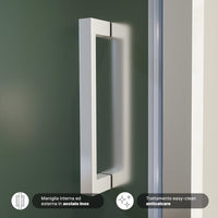 Box doccia 70x80 cm con apertura a battente vetro 6mm opaco h195 cm | Aruba