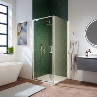 Box doccia 80x100 cm con apertura a battente vetro 6mm trasparente h195 cm | Aruba