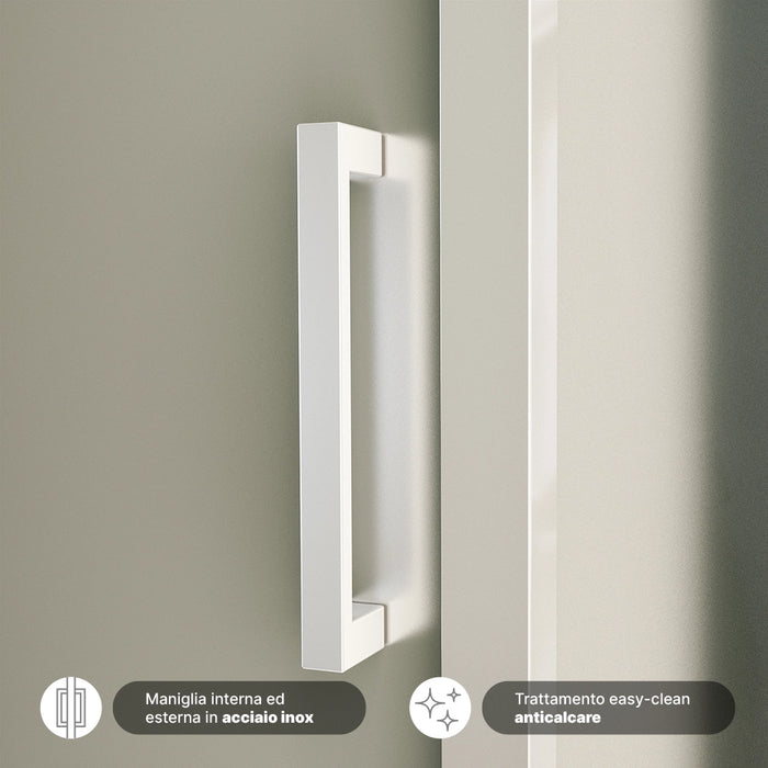 Box doccia 100x90 cm con apertura scorrevole vetro 6mm opaco h195 cm | Aruba