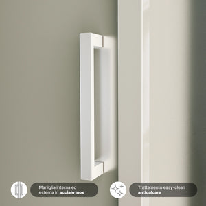 Box doccia 150x100 cm con apertura scorrevole vetro 6mm opaco h195 cm | Aruba