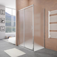 Box doccia 110x70 cm scorrevole vetro 6mm stampato profili cromati h185 | Tonga