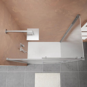 Box doccia 125x90 cm scorrevole vetro 6mm stampato profili cromati h185 | Tonga