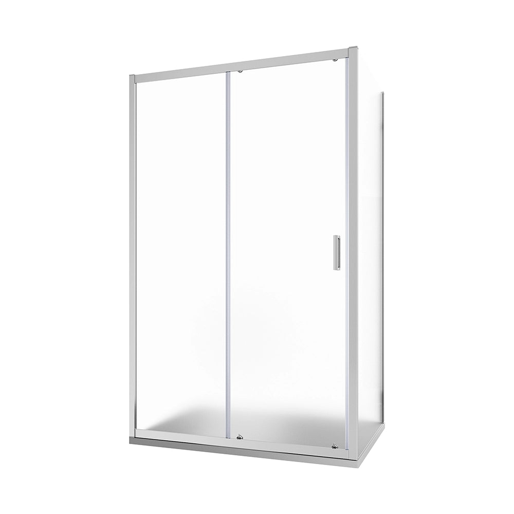 Box doccia 110x70 cm scorrevole vetro 6mm stampato profili cromati h185 | Tonga