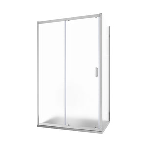 Box doccia 110x70 cm scorrevole vetro 6mm stampato profili cromati h185 | Tonga