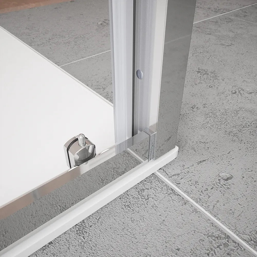 Box doccia 100x90 cm scorrevole vetro 6mm trasparente profili cromati h185 | Tonga