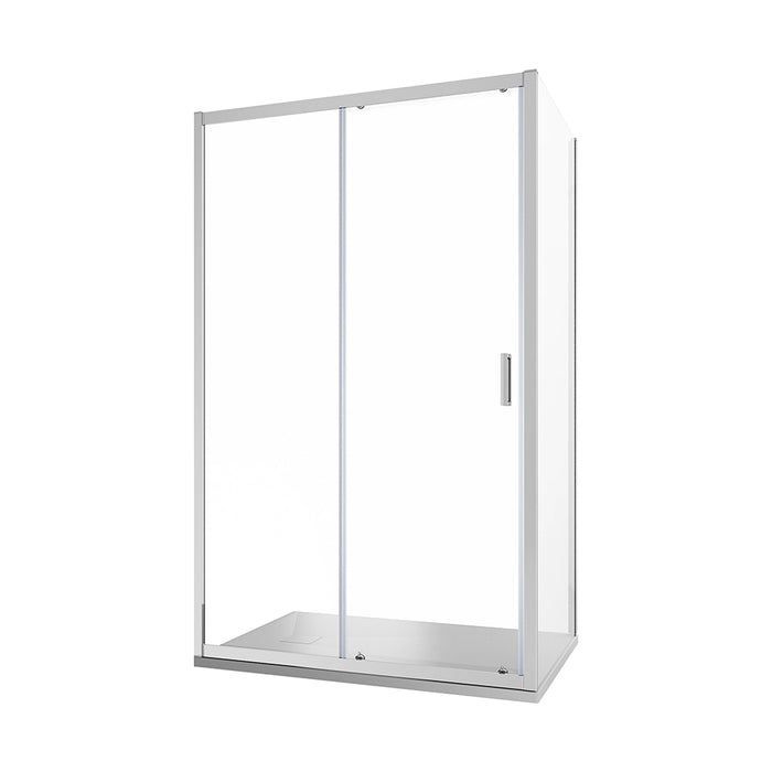 Box doccia 125x90 cm scorrevole vetro 6mm trasparente profili cromati h185 | Tonga