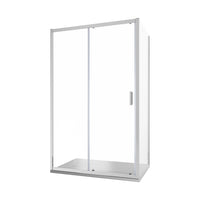 Box doccia 135x80 cm scorrevole vetro 6mm trasparente profili cromati h185 | Tonga