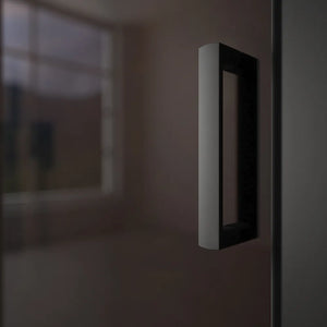 Box doccia 100x80 cm scorrevole vetro 6mm fumè profili nero opaco h185 | Tonga