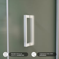Box doccia 80x90 cm con apertura a libro vetro 6mm opaco h195 cm | Aruba