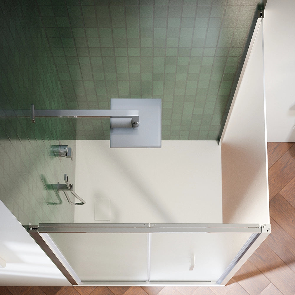 Box doccia 80x90 cm con apertura a libro vetro 6mm opaco h195 cm | Aruba