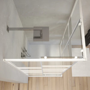 Box doccia angolare 80x80 cm serigrafato 4 mm profili bianchi | Grenada