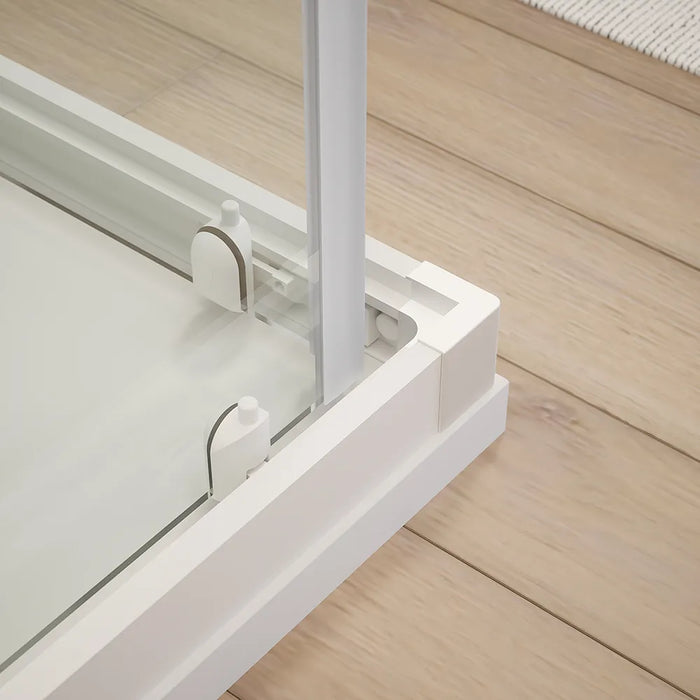 Box doccia angolare 80x80 cm trasparente 4 mm profili bianchi | Grenada