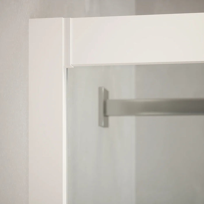 Box doccia angolare 75x75 cm trasparente 4 mm profili bianchi | Grenada