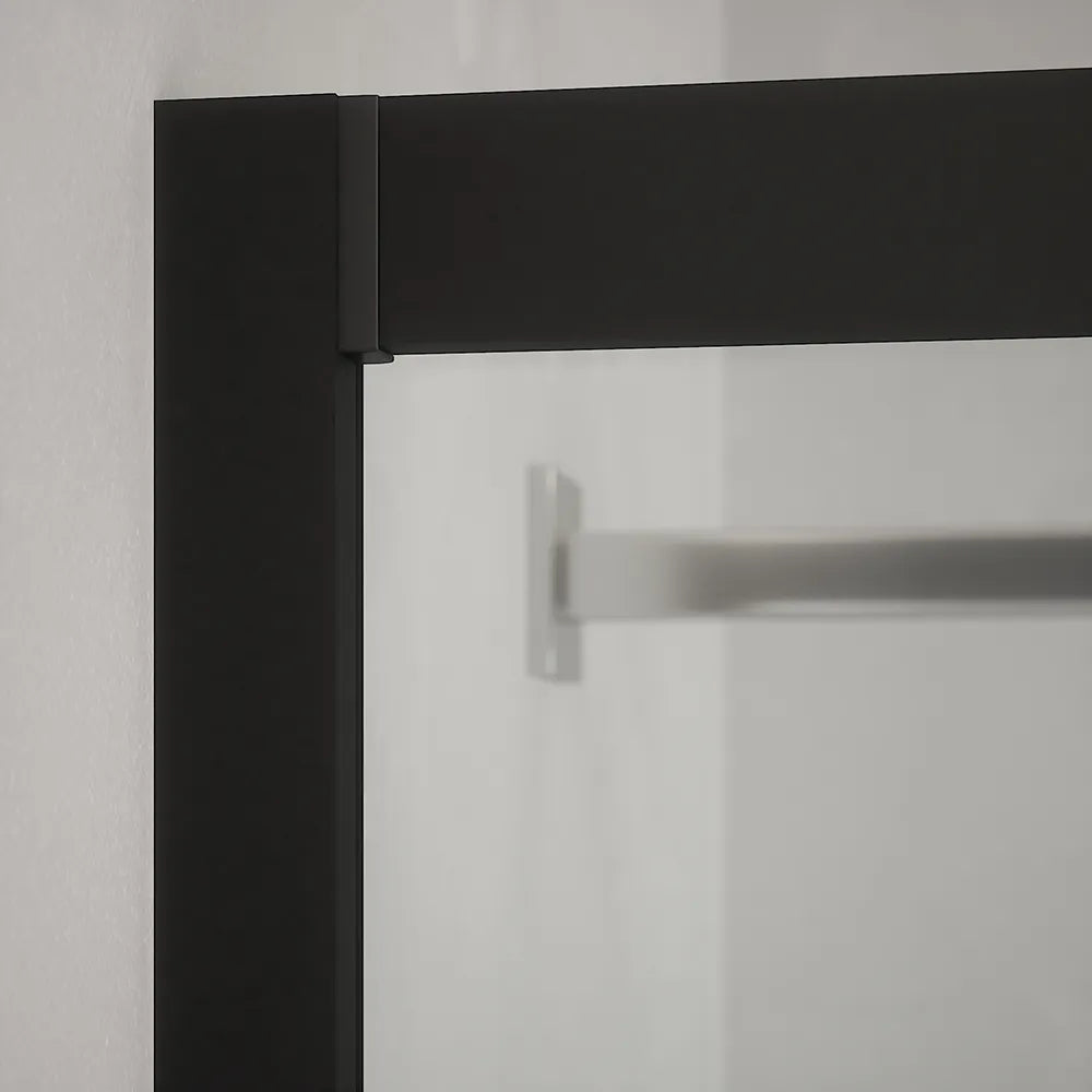 Box doccia angolare 70x70 cm serigrafato 4 mm profili neri | Willis