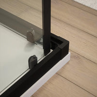 Box doccia angolare 80x80 cm trasparente 4 mm profili neri | Willis