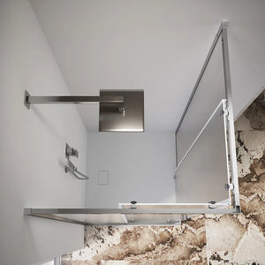 Box doccia 80x80 cm angolare scorrevole vetro stampato 6 mm h185 | Tonga