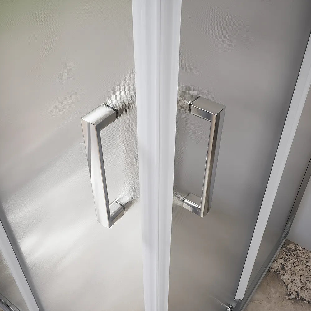 Box doccia 80x80 cm angolare scorrevole vetro stampato 6 mm h185 | Tonga