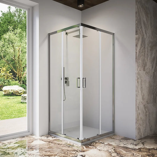 Box doccia 80x80 cm angolare scorrevole vetro trasparente 6 mm h185 | Tonga