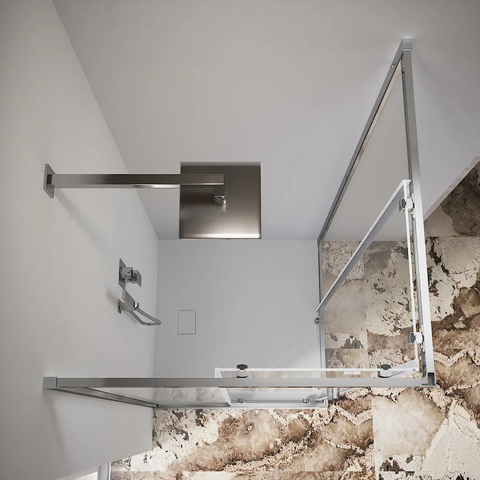 Box doccia 80x80 cm angolare scorrevole vetro trasparente 6 mm h185 | Tonga