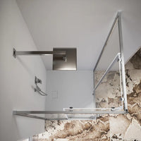 Box doccia 75x75 cm angolare scorrevole profili cromati vetro 6mm trasparente h185 | Tonga