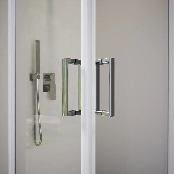 Box doccia 80x80 cm angolare scorrevole vetro trasparente 6 mm h185 | Tonga