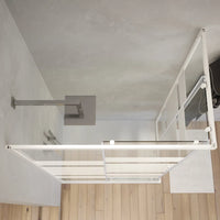 Box doccia angolare 70x120 cm serigrafato 4 mm profili bianchi| Grenada