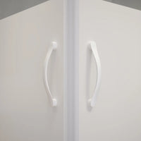 Box doccia angolare 80x100 cm serigrafato 4 mm profili bianchi | Grenada