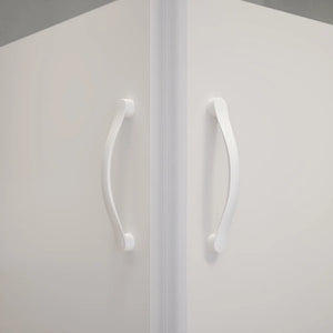 Box doccia angolare 80x100 cm serigrafato 4 mm profili bianchi | Grenada