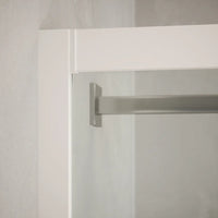 Box doccia angolare 80x100 cm serigrafato 4 mm profili bianchi | Grenada